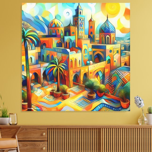 Impressão Em Tela Magia marroquina na arte: Aousserd (Insitu(Sala de estar))