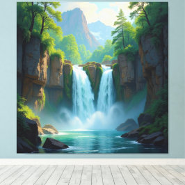 Impressão Em Tela Magie des Wasserfalls