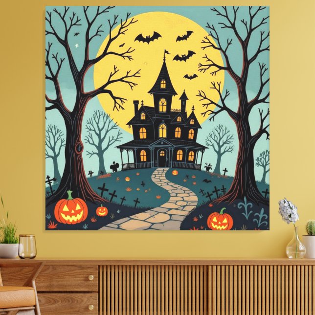 Impressão Em Tela Magische Halloween-Nacht  (Insitu(Sala de estar))
