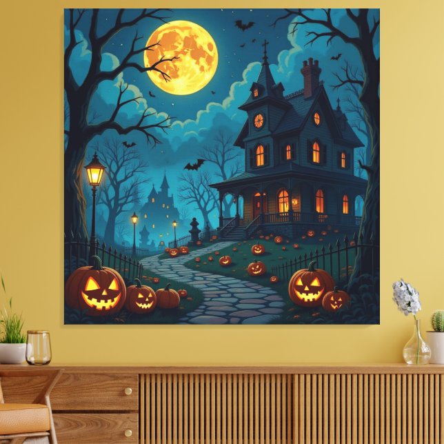 Impressão Em Tela Magische Halloween-Nacht  (Insitu(Sala de estar))