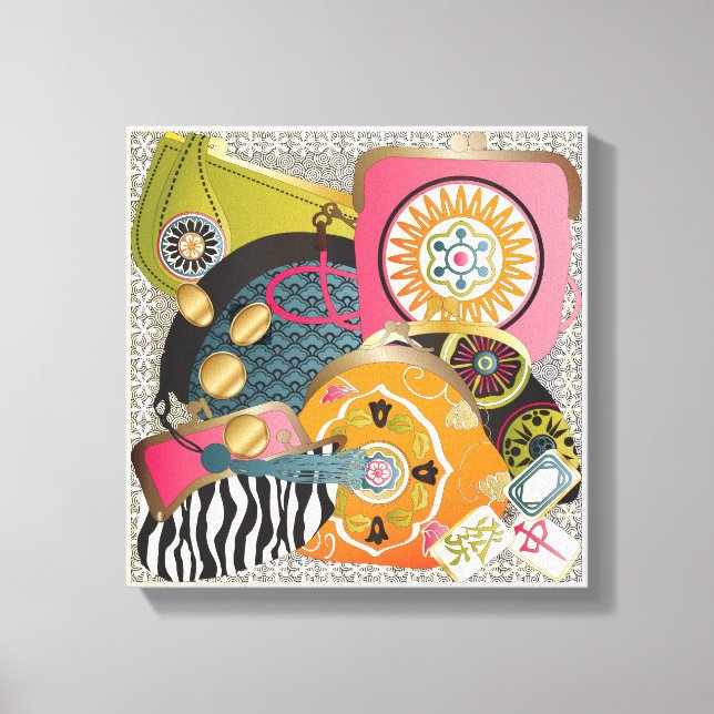 Impressão Em Tela Mah Jongg Purses (Frente)