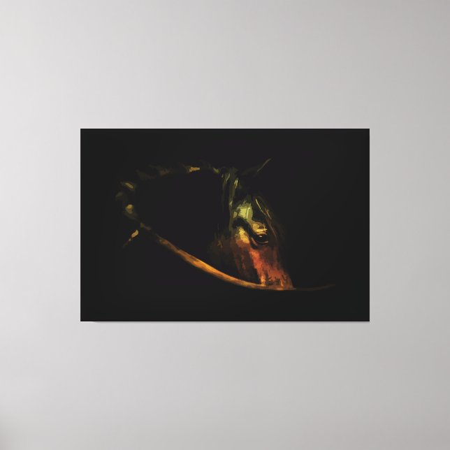 Impressão Em Tela Maiestoso Gaze: Retrato de Cavalo de Belas Artes (Frente)