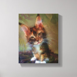 Impressão Em Tela Maine Coon Kitten Art - Escolha-me - Arte Retangul