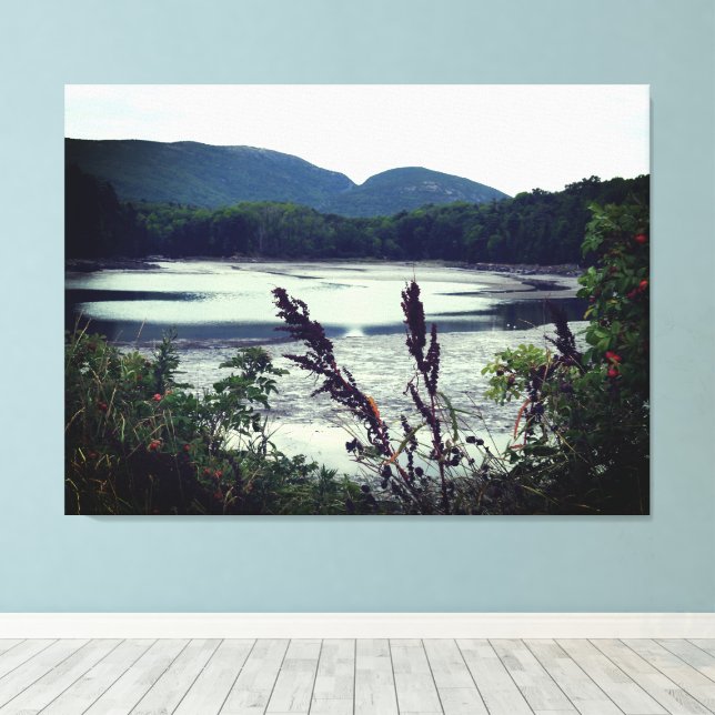 Impressão Em Tela Maine Mountain View (Insitu(piso de madeira))