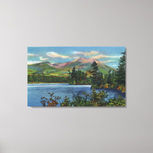 Impressão Em Tela MaineView da montagem Katahdin e da lagoa de