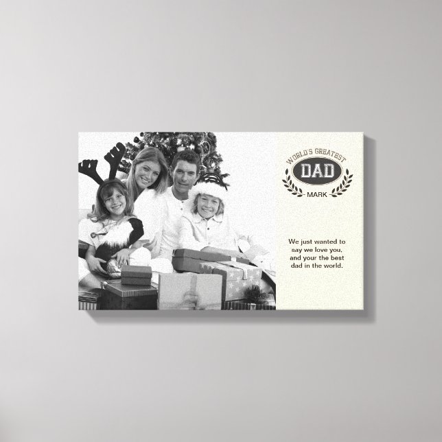 Impressão Em Tela Maior Pai do Mundo (Frente)