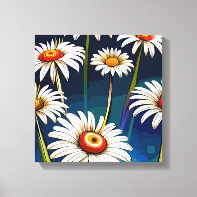 Impressão Em Tela Mais Visitas: Divertimento Floral e Alegria (Frente)