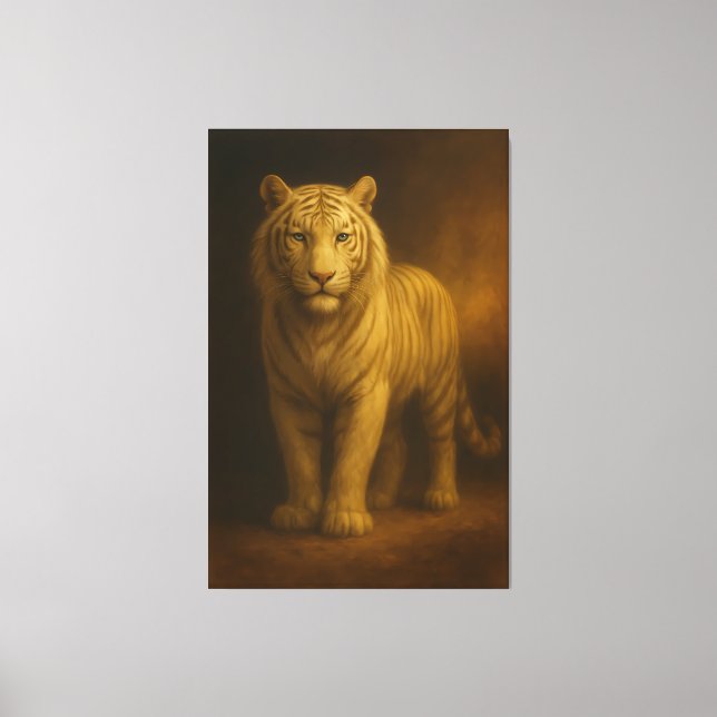 Impressão Em Tela Majestic Golden White Tiger – Fine Art Premium Can (Frente)