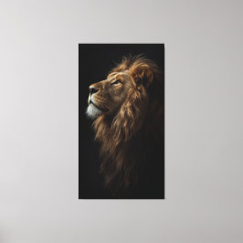 Impressão Em Tela Majestic Lion Portrait Strength & Royal Confidence