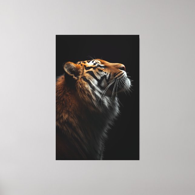 Impressão Em Tela Majestic Tiger Portrait, Strength Royal Confidence (Frente)