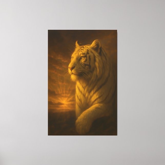 Impressão Em Tela Majestic White Tiger – Fine Art (Frente)