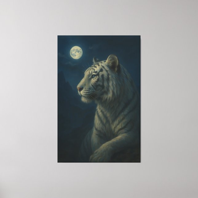 Impressão Em Tela Majestic White Tiger – Fine Art Wall Print (Frente)