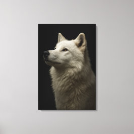 Impressão Em Tela Majestoso Retrato de Lobo Força & Confiança Real