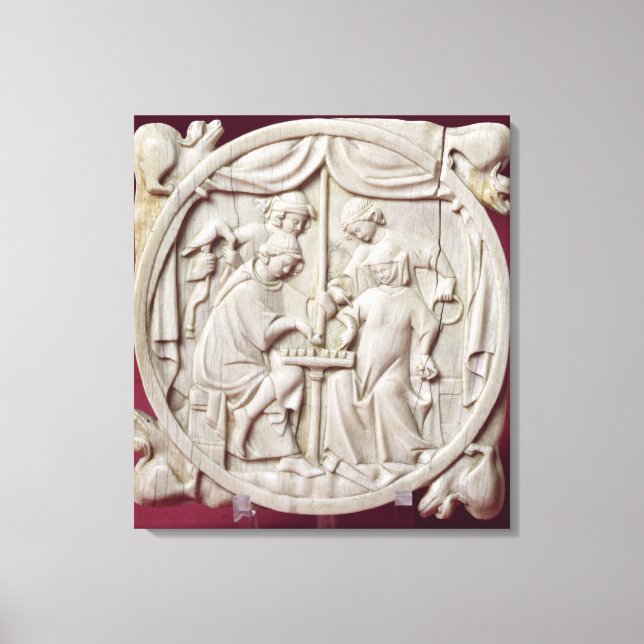 Impressão Em Tela Mala espelhada representando um jogo de xadrez, c. (Frente)