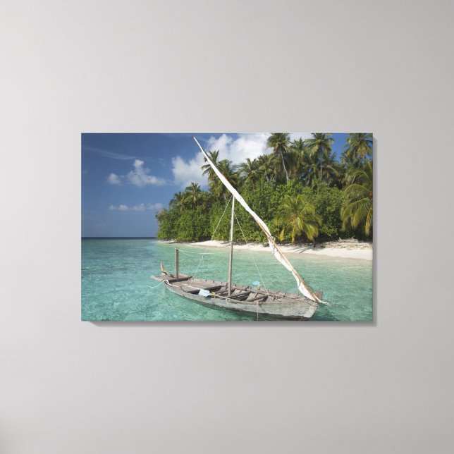 Impressão Em Tela Maldivas, North Male Atoll, Ilha de Kuda (Frente)