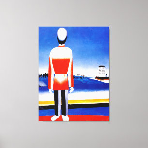 Impressão Em Tela Malevich - Homem em Paisagem Suprematista