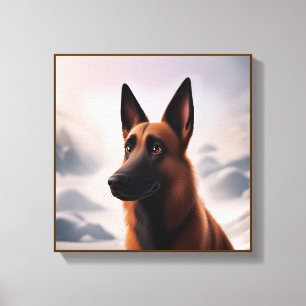 Impressão Em Tela Malinois Dog