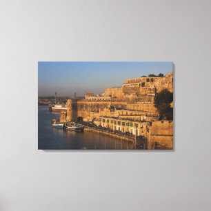Impressão Em Tela Malta, La Valeta, Vista do porto do Lower Barrakka