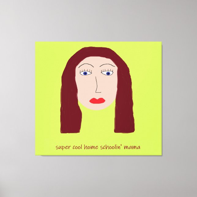 Impressão Em Tela Mamãe do ensino básico (Frente)