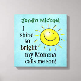 Impressão Em Tela Mamãe e Filho Amam 