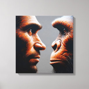 Impressão Em Tela  man confronting his evolutionary origin