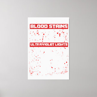 Impressão Em Tela Manchas De Sangue São Luzes Vermelhas Ultravioleta