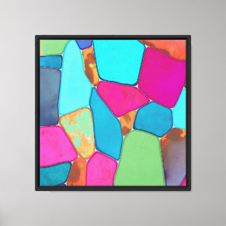 Impressão Em Tela Manchas Químicas Dinâmicas Abstrato Tela em Cores