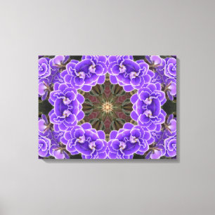 Impressão Em Tela Mandala da violeta africana