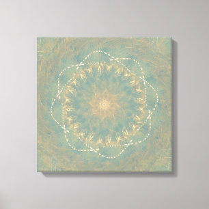 Impressão Em Tela Mandala Earth Bloom – Arte Geométrica Texturizada