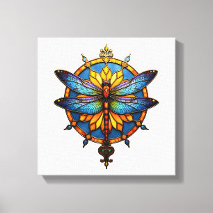 Impressão Em Tela Mandala Libélula Luminosa Geometria Sagrada Espiri