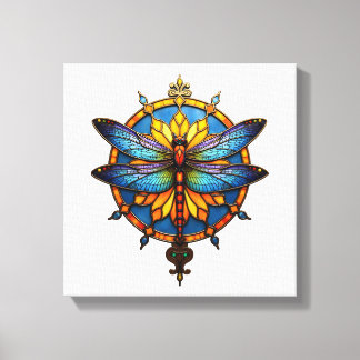 Impressão Em Tela Mandala Libélula Luminosa Geometria Sagrada Espiri