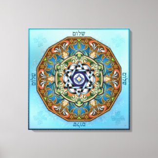 Impressão Em Tela Mandala Shalom