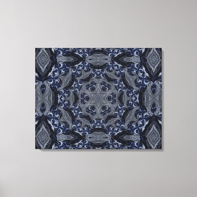 Impressão Em Tela Mandala Star Retro Hippie Trippy Boho Chic (Frente)