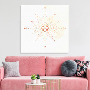 Impressão Em Tela Mandalas Boho Arte de Parede Geometria Sagrada