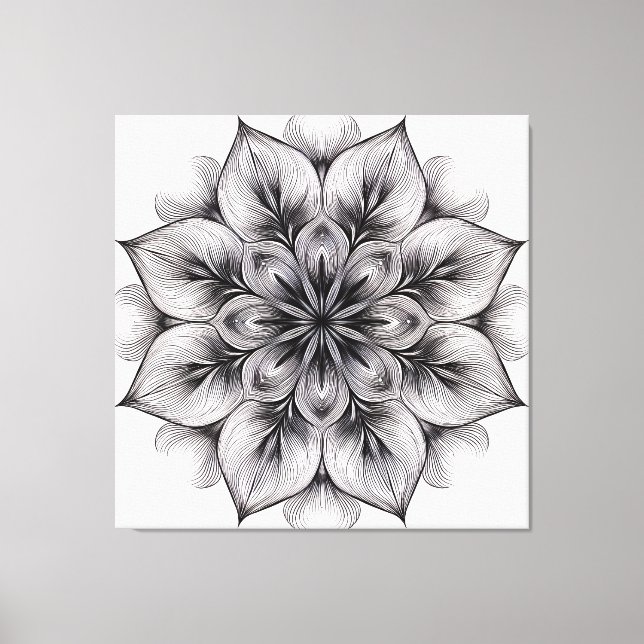 Impressão Em Tela Mandalas de Bloom em Camadas (Frente)