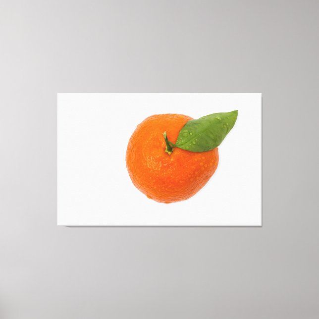 Impressão Em Tela Mandarim com folha verde (Frente)