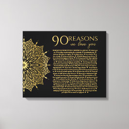 Impressão Em Tela mandela 90 razões pelas quais nós te amamos vovó a