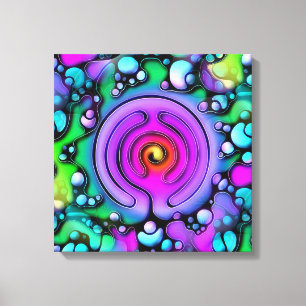 Impressão Em Tela Maneiras De Vida - Padrão De Arte Neurográfica 2