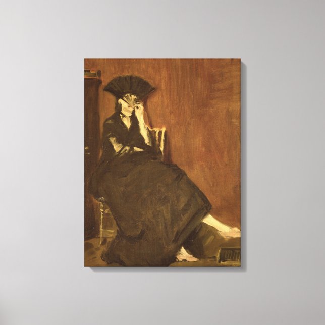 Impressão Em Tela Manet | Berthe Morisot com ventilador, 1872 (Frente)