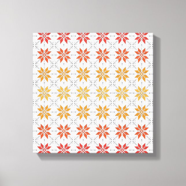 Impressão Em Tela Manhã da Letónia - Padrão geométrico IV do SUN (Frente)