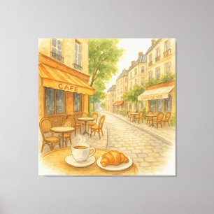Impressão Em Tela Manhã do Café Parisiense