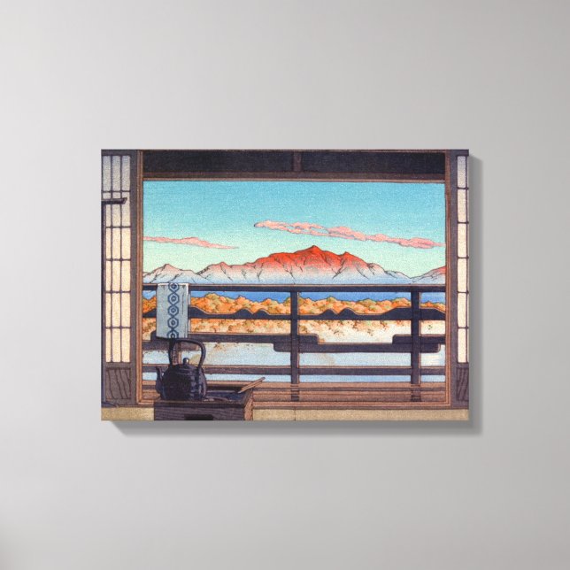 Impressão Em Tela Manhã No Arayu Spa Shiobara Por Kawase Hasui (Frente)