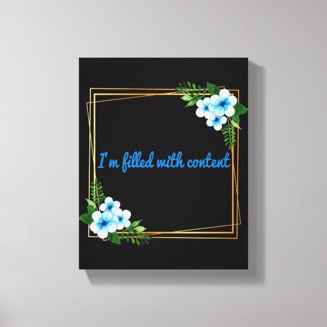 Impressão Em Tela Manhã positiva vibe afirmações (Frente)