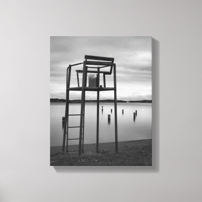 Impressão Em Tela Manhã tranquila na praia (Frente)