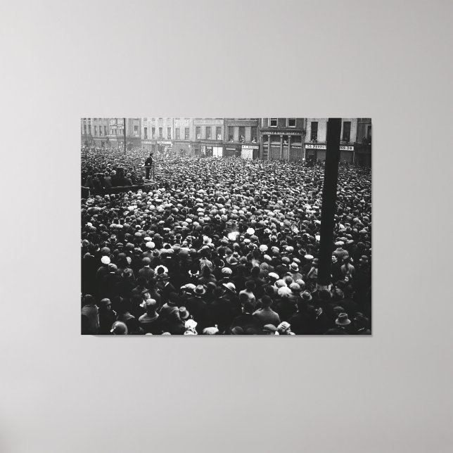 Impressão Em Tela Manifestação Gratuita de Michael Collins em 1922 (Frente)