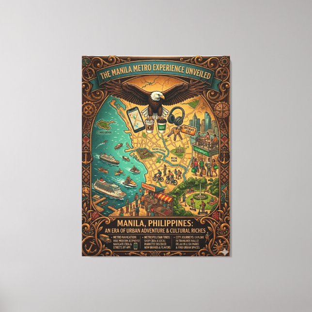 Impressão Em Tela Manila Metro Experience (Frente)