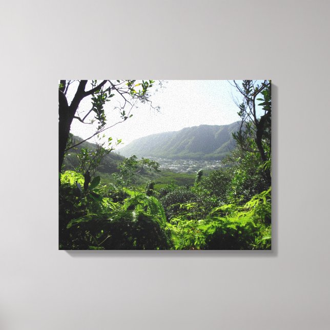 Impressão Em Tela Manoa Valley, Havaí (Frente)