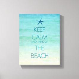 IMPRESSÃO EM TELA MANTENHA CALMA E PENSE NA PRAIA