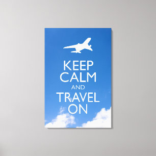 IMPRESSÃO EM TELA MANTENHA CALMA E VIAGEM