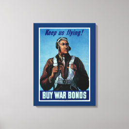 Impressão Em Tela Mantenha-Nos Voando! ~ Tuskeegee Airman